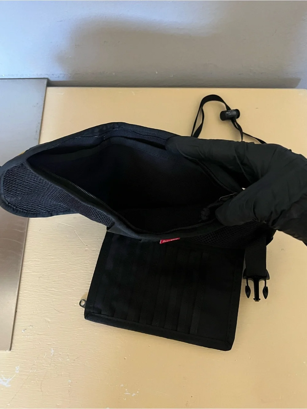 The North Face x Supreme Yellow Crossbody Belt Bag with Black Trim